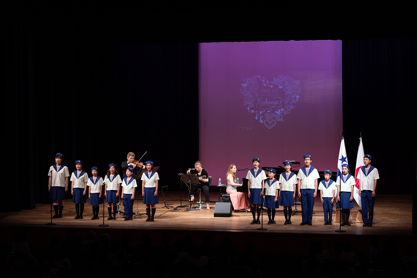 Musicians performing during the Imabari concert