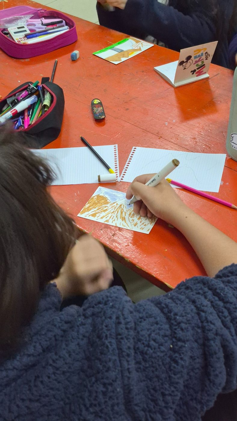 A child’s artwork expressing the idea of peace