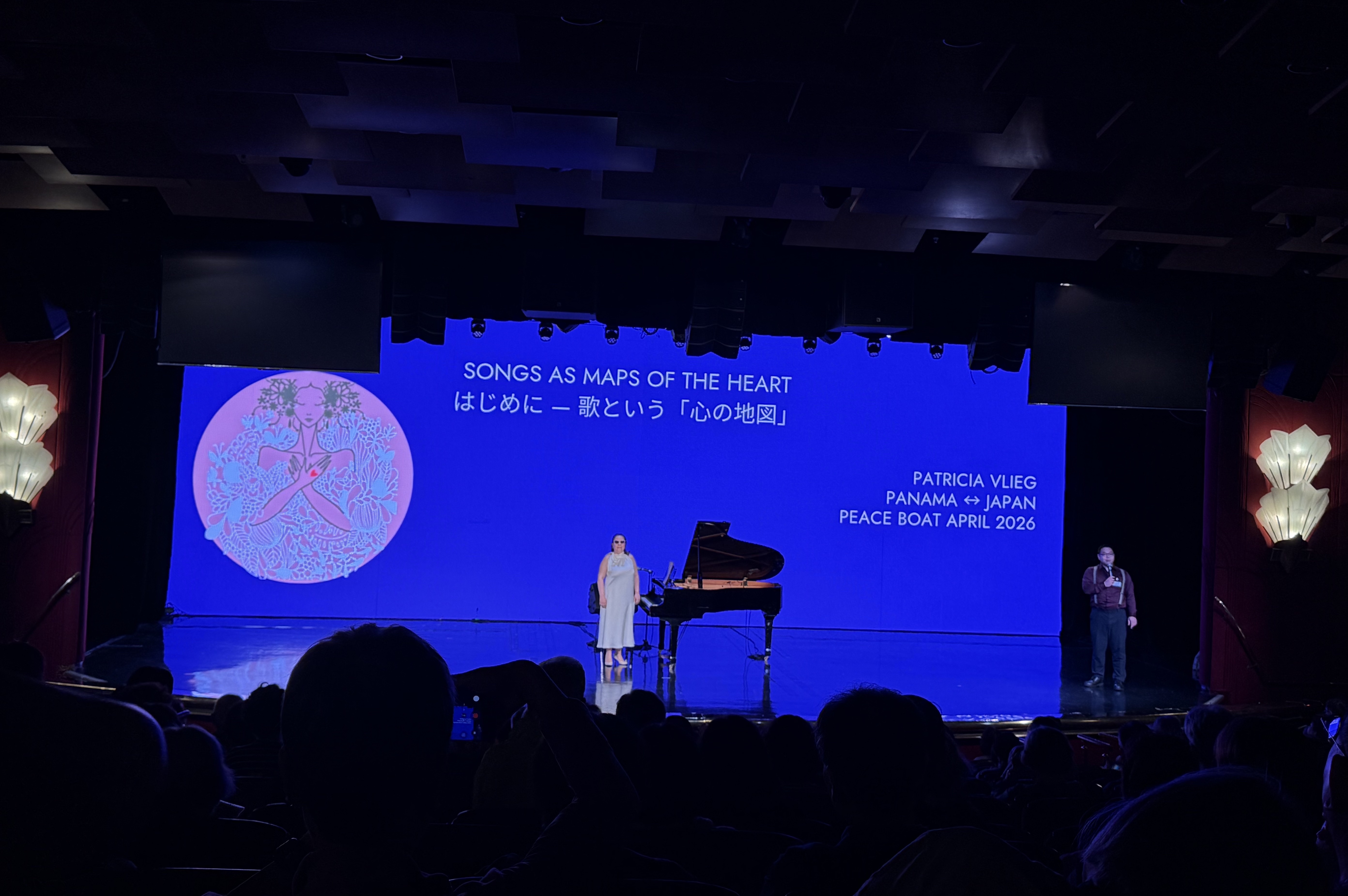 Songs as Maps of the Heart — Patricia Vlieg at the piano, Peace Boat April 2026